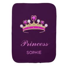 Princess Pink Gold Purple Tiara Crown Name Baby Burp Cloth Zazzle Com Baby Burp Cloths Purple Gold Pink And Gold