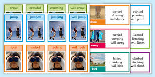 The time of the action is before now but not specified, and we are often more interested in the result than in the action itself. Past Present And Future Tense Verb Photo Cards