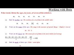 Functional Skills Maths Level 2 Mean Median Range And Mode Math Math Work Gcse Math