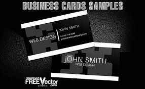 It is safe to say major businesses invest a lot into. Business Cards Samples Free Vector