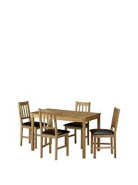 Solid oak dining sets uk. Julian Bowen Coxmoor 118 Cm Solid Oak Dining Table 4 Chairs Very Co Uk