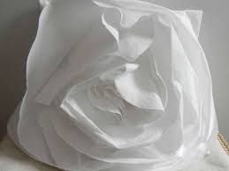 Rose Pillow, White