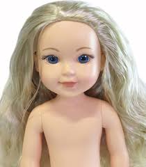 Amazon.com: American Fashion World 14-Inch 'Amanda' Vinyl Posable Girl Doll  with Wavy Blonde Hair and Blue Eyes