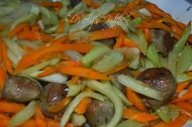 Ginisang Sayote At Carrots With Fishballs Receitas