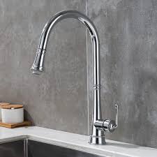 vintage kuchenarmatur chrom mit ausziehbarem spruhgerat en 2021 robinet cuisine robinet cuisine rabattable robinet cuisine avec douchette