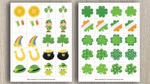 St patrick's day images free. Free Printable St Patrick S Day Matching Game A Difficult Version For Older Kids The Artisan Life