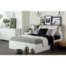 ← take advantage of full size low loft bed. South Shore Vito Full Queen Size Bookcase Headboard In Pure White 3150092 The Home Depot