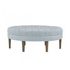 Light Blue Fabric Oval Coffee Table Ottoman Bench Ottoman Table Ottoman Coffee Table Leather Ottoman Coffee Table