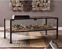 The finished product has to be fun and cheeky. Amazon Com Sei Furniture Terrarium Display Coffee Table Cocktail Black Silver Distressing Furniture Decor