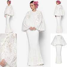 Benarkah perkahwinan itu adalah sesuatu yang indah? Baju Pengantin Terkini 2016 2017 Rizalman Bridalwear Boronia Cape Dress Modest Wedding Gowns Fashion Dresses Lace Dress