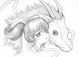 Spirited Away Chihiro And Haku Sketches Drawings Manga Coloring Book