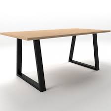 Valeur sûre le bois sera toujours le choix facile et indétrônable pour votre table. Pieds De Table En Trapeze Pietement Metal Industriel Loftboutik
