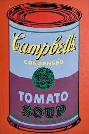 Any art history timeline would be incomplete without referencing this. Coloured Campbell S Soup Can Blue Purple By Andy Warhol Offset Print On Paper Koyman Galleries