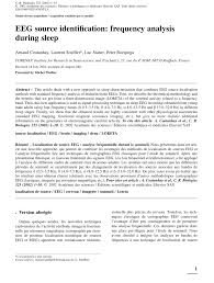 Contact le tour de france on messenger. Pdf Eeg Source Identification Frequency Analysis During Sleep