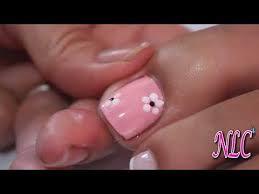Decoraciones de uñas faciles de pies. Diseno De Unas Para Pies Flores Sencillas Principiantes Flowers Nail Art Nlc
