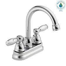 Peerless offers affordable faucets with proven design in a range of styles and finishes offering consumers an easy way to refresh the bathroom and kitchen.tub and shower faucet with shower. Peerless Claymore 4 In Centerset 2 Handle High Arc Bathroom Faucet In Chrome P299685lf The Home Depot