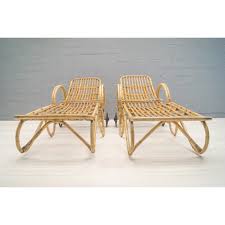 Les chaises longurd de jardin offrent le confort nécessaire dans le jardin. Paire De Chaises Longues De Jardin En Bambou Et Rotin 1950 Design Market