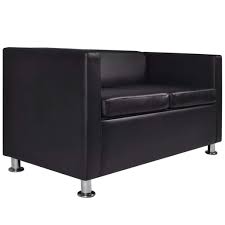 Divano letto 2 posti, materasso da 120 cm. L X P X A In Similpelle Zora Walter Divano Letto A 2 Posti Con 2 Cuscini Con Dimensioni 120 X 62 5 X 63 Cm Nero Divani Casa E Cucina Zlineproducts Com