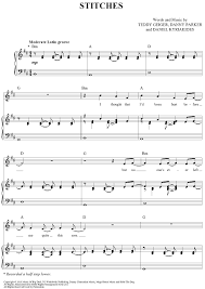 Stitches Sheet Music Clarinet Sheet Music Music Chords
