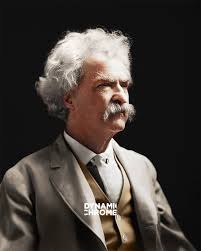 Mark Twain, 1906 (aged 70) : r/ColorizedHistory