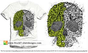 Download Skull Ornament Free Vector T Shirt Design Illustration