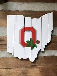 Great souvenirs from ohio or momento keepsakes for residents and former residents of ohio. On Sale 30 Off Ohio State Wood Sign Reclaimed Wood For Wall Etsy Ohio Wall Art Wood Signs Ohio State Crafts