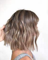 Dark Blonde Blunt Bob Beige Hair Beige Blonde Hair Short Hair Balayage