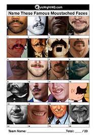 The more questions you get correct here, the more random knowledge you have is your brain big enough to g. Famous Faces 029 Even More Moustaches Quiznighthq