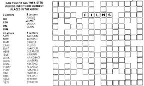 Soon you will have the grid completed. Word Fit Puzzle Printable Fasrindia