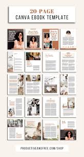 Download Canva Ebook Template 80 Bundle Productive And Free Ebook Template Design Book Design Layout Ebook Template