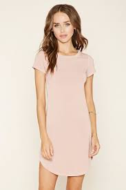 Curved Hem T Shirt Dress Forever 21 2000178088 Womens Trendy Dresses Dress Clothes For Women Pink T Shirt Dress