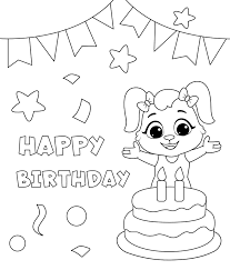 Animals, birthdays, flowers, geometrics, sports, and holidays. Happy Birthday Coloring Page For Kids