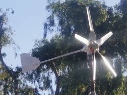 Vevor 500w wind turbine mounted on a 20' pole