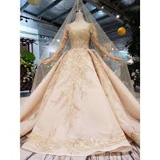 Bei breuninger finden sie eine große auswahl von brautkleider und attraktiver artikel. Bestes Angebot 55 Off Bgw Ht42314 Goldene Hochzeit Kleider Brautkleid Mit Hochzeit Schleier Oansatz Langarm Blume Braut Kleid Mit Zug Vestido De Casamento