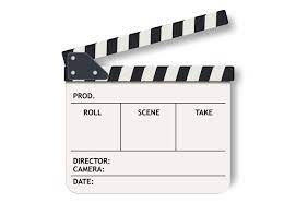 White Film Clapperboard Slate Cool Stickers Film Slate
