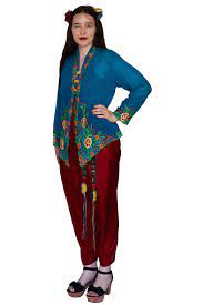 Die kebaya ist eine traditionelle bluse, die von indonesischen, malaiischen und singaporischen frauen zu formellen anlässen getragen wird. Kebaya Bestickte Indonesische Batistbluse Oder Sommerjacke Grundfarbe Turkis