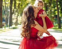 Red Mother Daughter Matching Dress Mommy And Me Outfits Matching Christmas Outfits Mommy And Me Dress Matching Mother Daughter Outfits Mommy And Me Dresses Mother Daughter Matching Outfits Matching Christmas Outfits