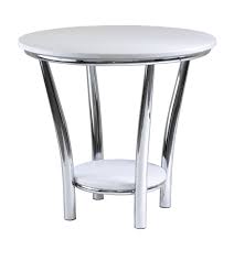 Winsome wood maya black round coffee table. Maya Round End Table White Top Metal Leg Coffee Table Furniture Metal End Tables Contemporary End Tables