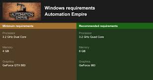 Automation Empire System Requirements 2020 Test Your Pc Free automation empire cd key. system requirements