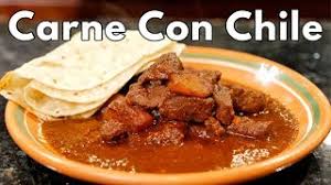 Add all of the dried chiles, reduce the heat to medium, and simmer steadily until softened and lighter in color, about 10. How To Make Mexican Carne Con Chile Colorado Y Papas Stewed Beef Recipe Views On The Road Youtube