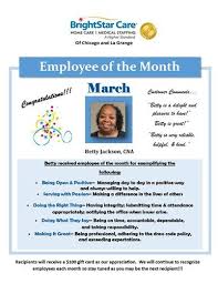We Are Happy To Announce The March Employee Of The Month At Brightstar Care Of Chicago And La Gra Nursing Assistant Certified Nursing Assistant Engagement Team