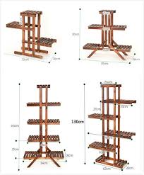 8 Tier Wood Shelf Plant Stand Bathroom Rack Garden Planter Pot Holder Carbonized Soportes De Madera Para Plantas Estantes De Madera Soportes De Plantas En Interiores
