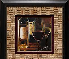Glue a wine cork in a horizontal position to the top right corner of the picture frame cardboard with hot glue. Wine Corks Deck The Walls