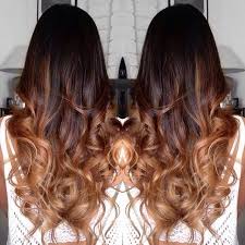 A simple yet striking color melt to try if you wanna join the golden ombré hype, dark auburn brown plus caramel absolutely offers a vibrant contrast that needs serious maintenance. Ombre Dark Brown To Caramel Balayage Novocom Top