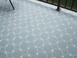 Learn How To Stencil A Concrete Balcony Painted Concrete Porch Concrete Floors Stencil Concrete
