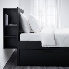 4 store skuffer under dobbeltsengen sengegavl med opbevaring sovesofa med ikea brimnes serien. Brimnes Bettgestell Kopfteil Und Schublade Schwarz Ikea Deutschland