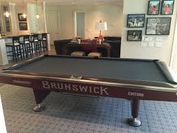 The Grandaddy Of All Commercial Pool Tables The Brunswick Gold Crown 5 In A Super Modern Basement A Great Looki Billiards Billiards Pool Billiard Pool Table