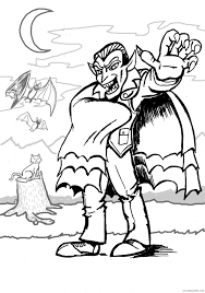 Welcome to the page of vampire coloring pictures. Vampire Coloring Pages At Night Coloring4free Coloring4free Com
