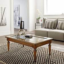 Hanover 54 wide dark coffee bean rectangular cocktail table. Traditional Coffee Table Arno Le Fablier Walnut Glass Walnut Base