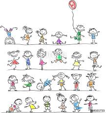 Simpatichnye Schastlivyh Detej Multfilm Comic Kinder Gekritzel Kinder Zeichnen